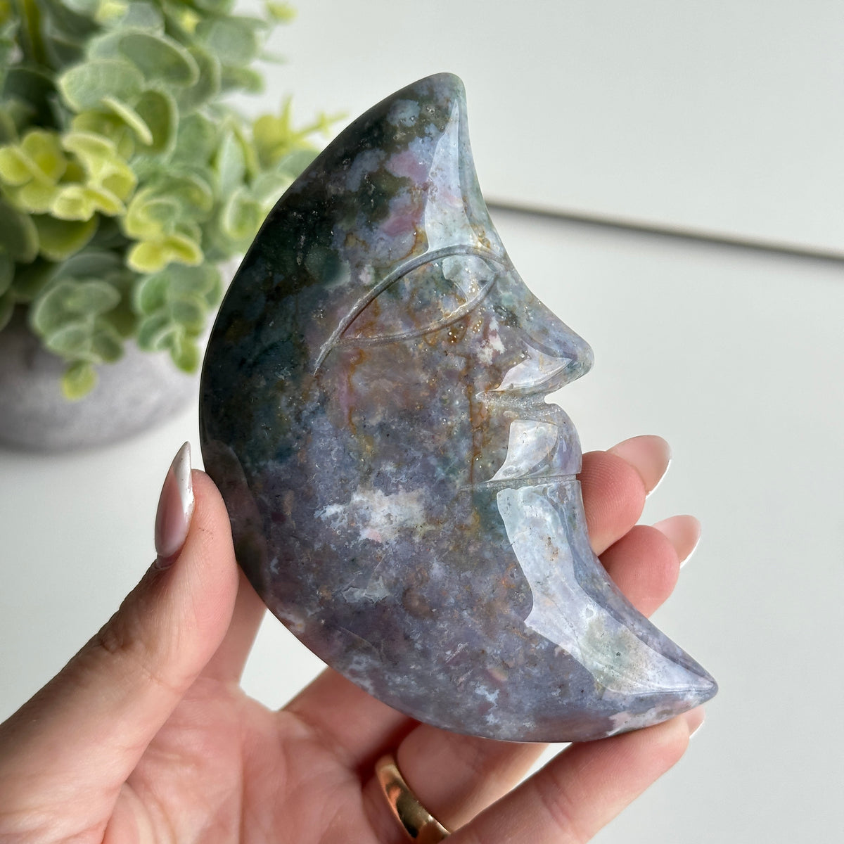 Ocean Jasper Moon 10.3cm