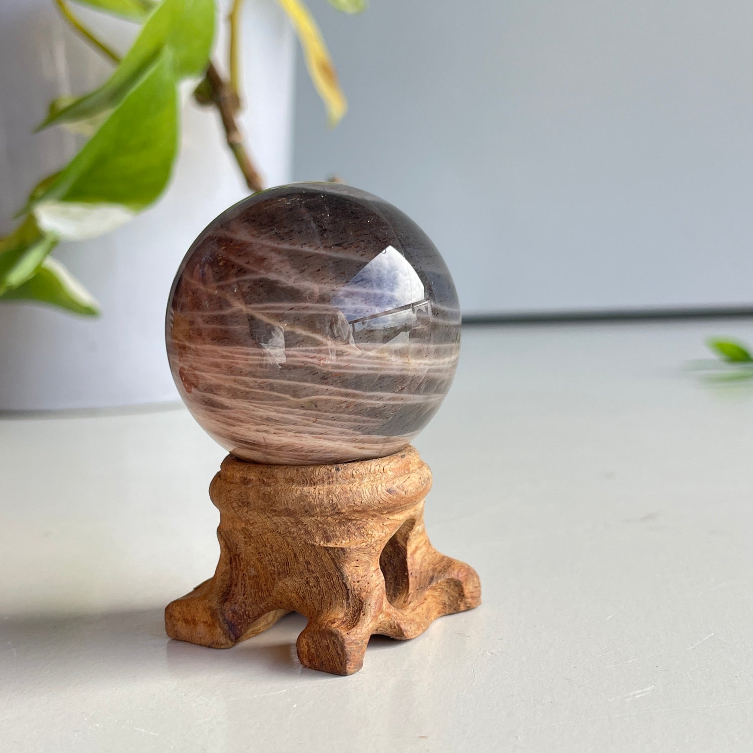 Black Moonstone Sphere 3.9cm