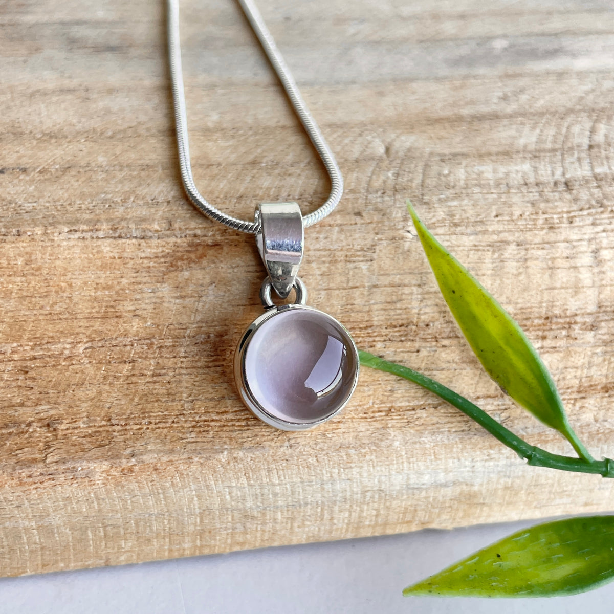 Rose Quartz Round Pendant
