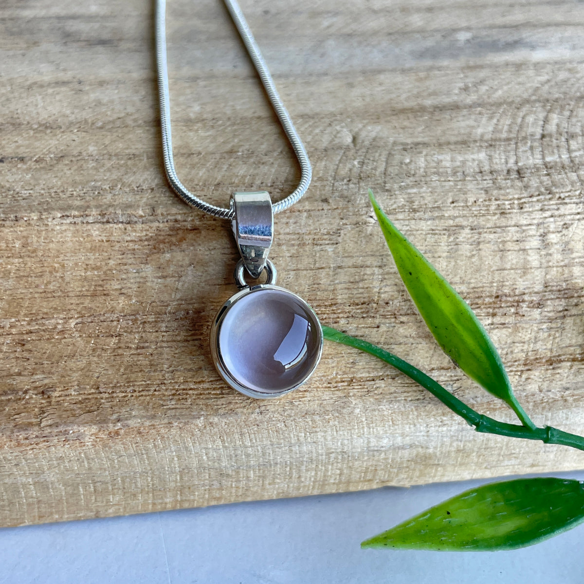 Rose Quartz Round Pendant