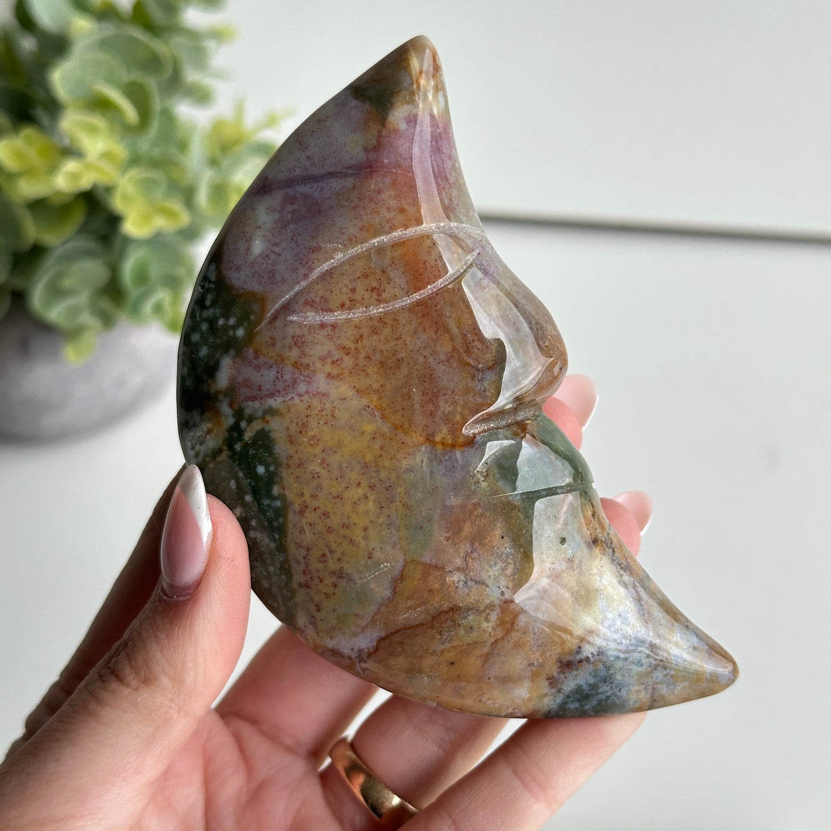 Ocean Jasper Moon 10.8cm