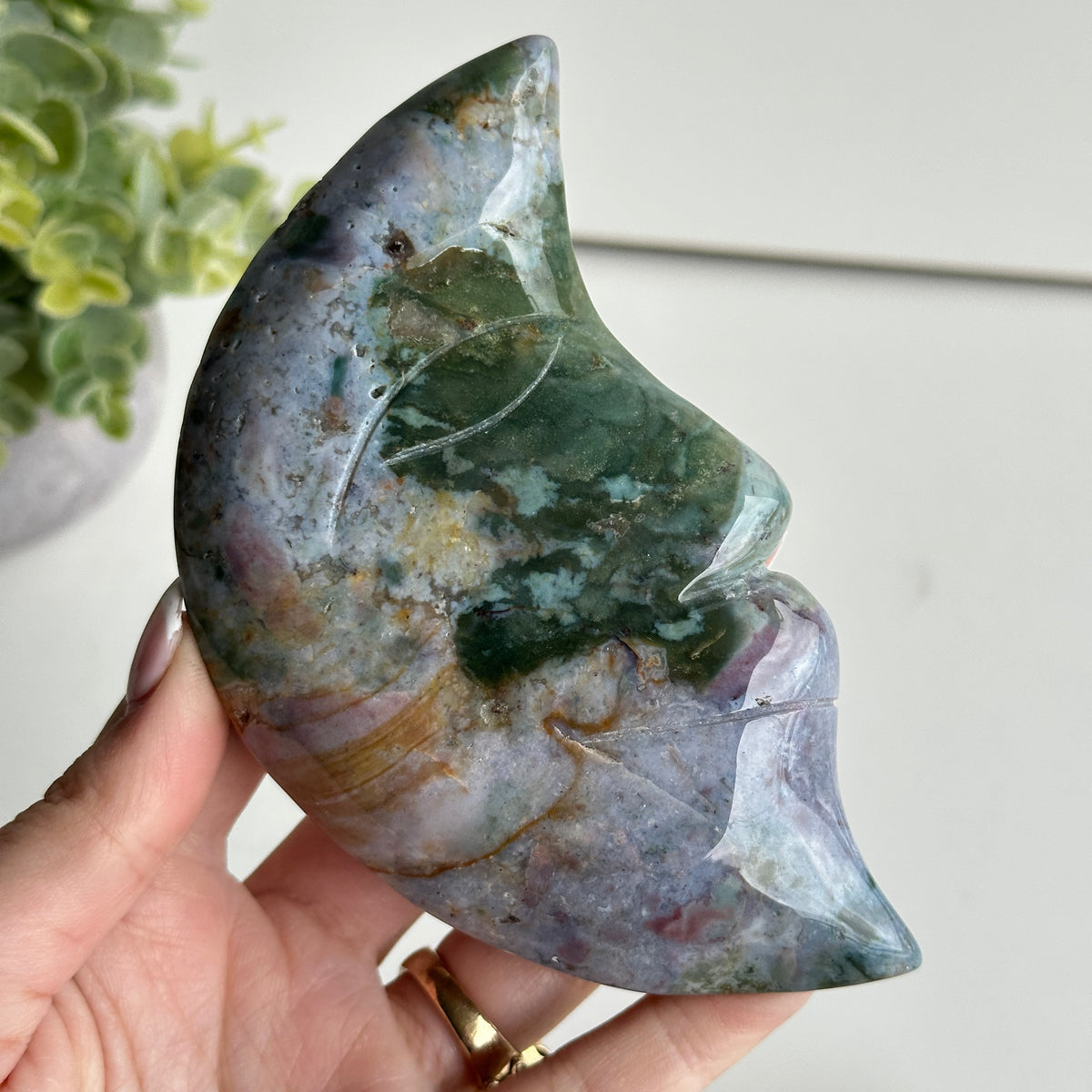 Ocean Jasper Moon 12.3cm