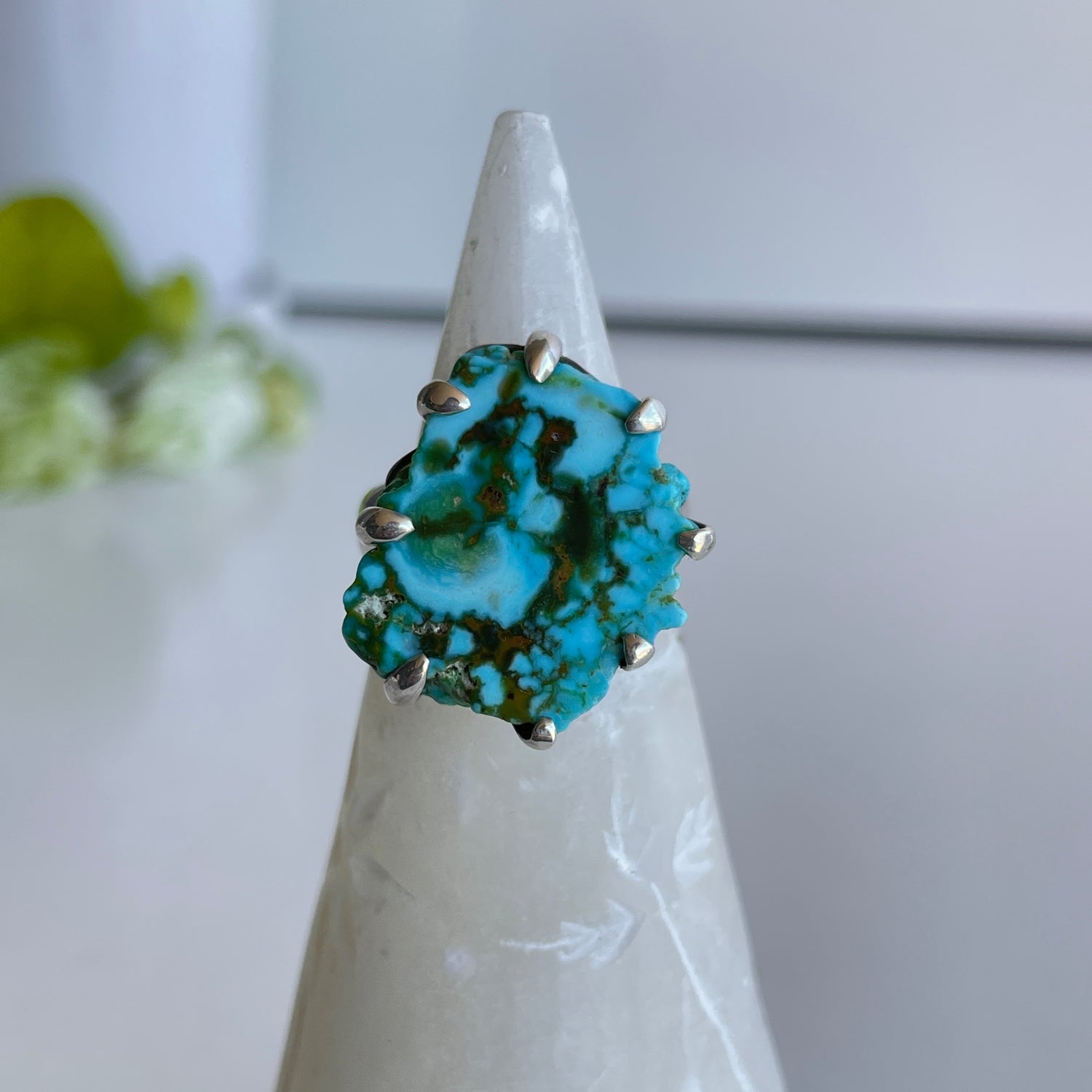 Turquoise Freefrom Ring Sz8 003