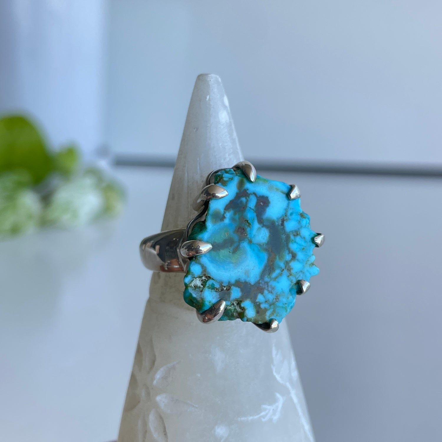 Turquoise Freefrom Ring Sz8 003