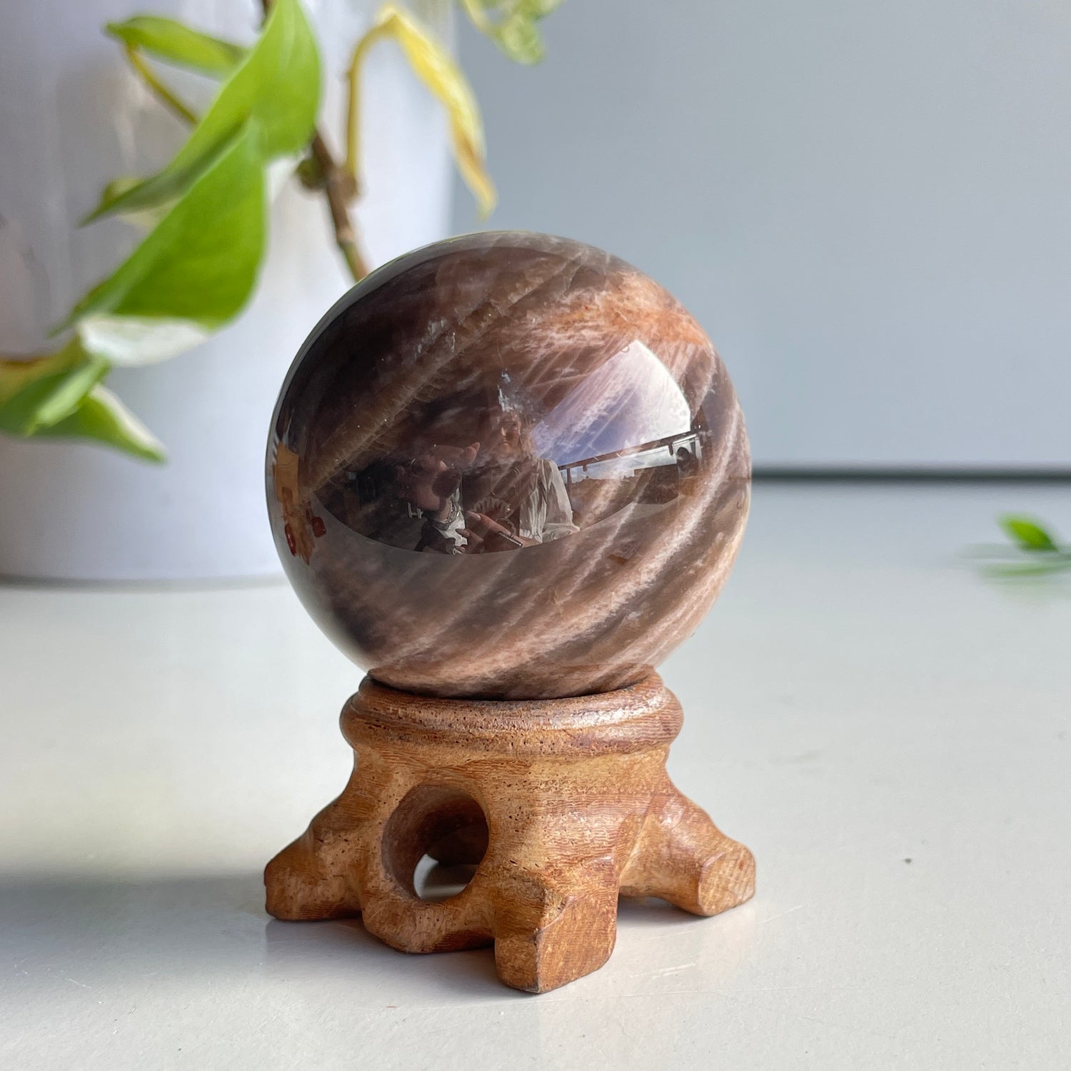 Black Moonstone Sphere 4.8cm