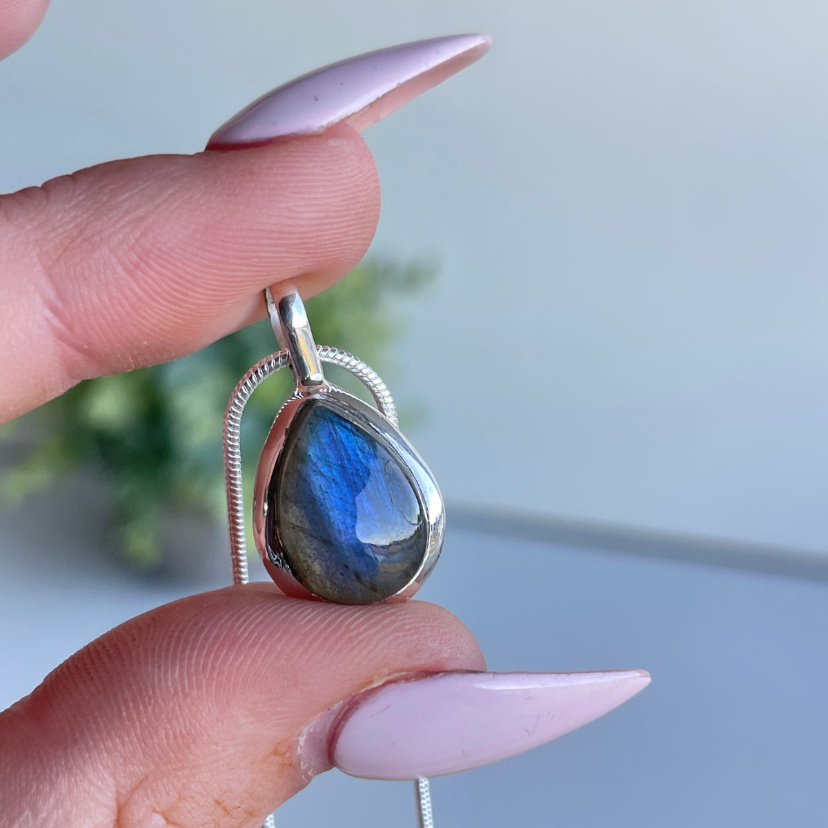 Labradorite Teardrop Pendant