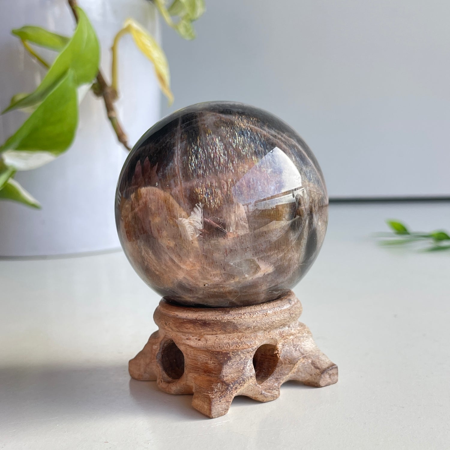 Black Moonstone Sphere 5.6cm