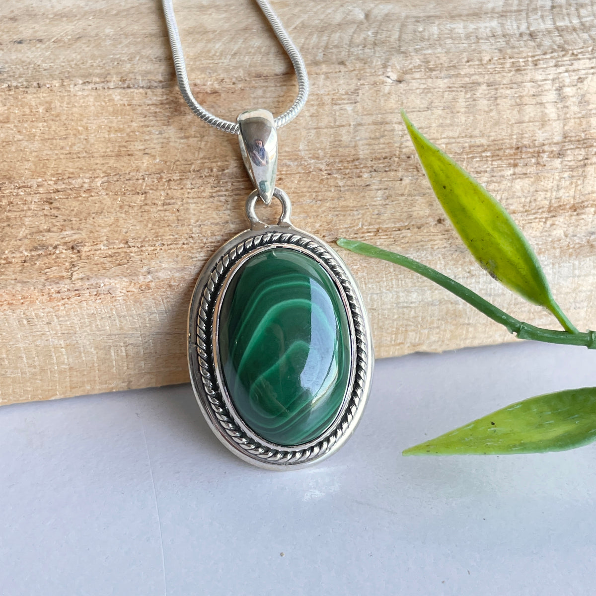 Malachite Oval Pendant
