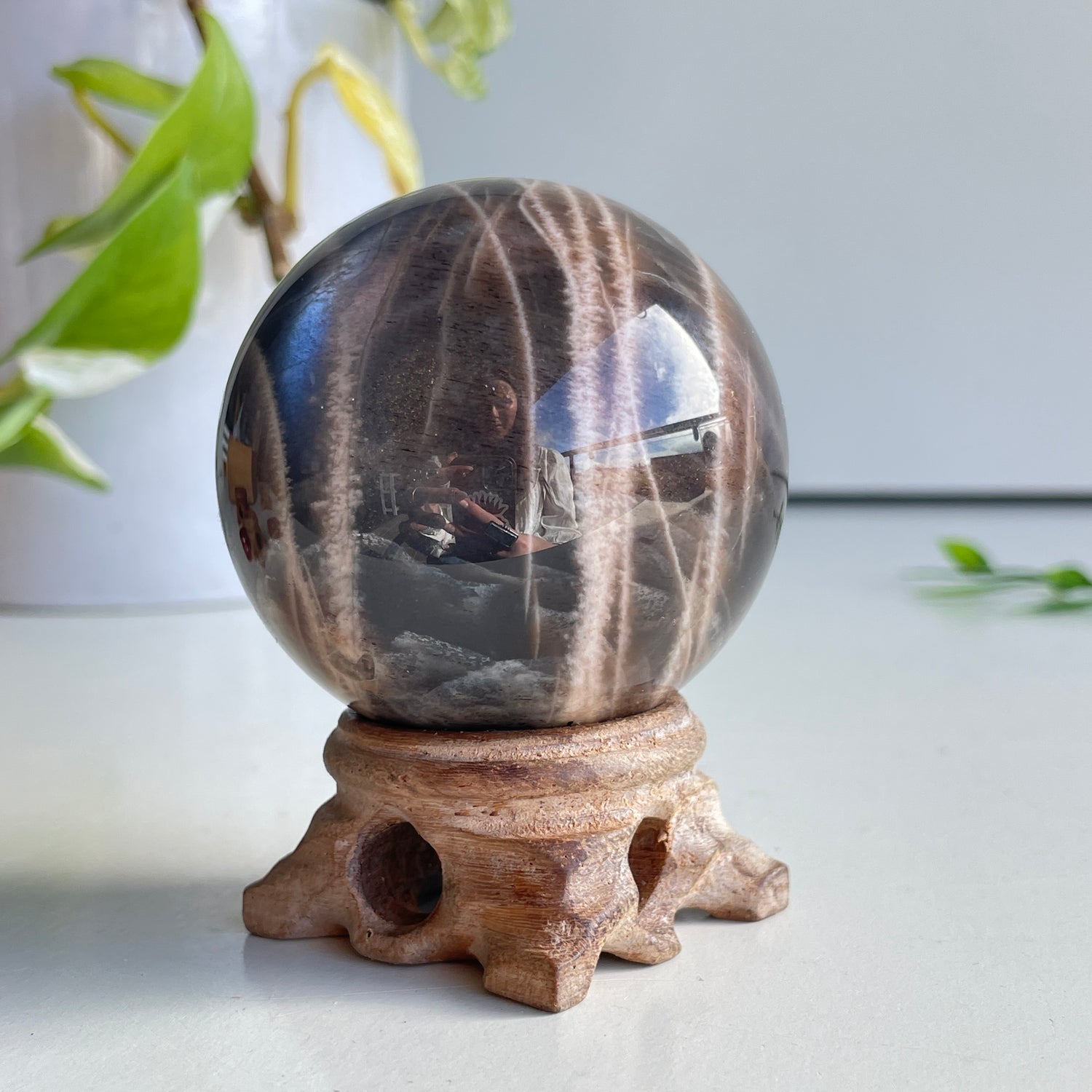 Black Moonstone Sphere 5.8cm