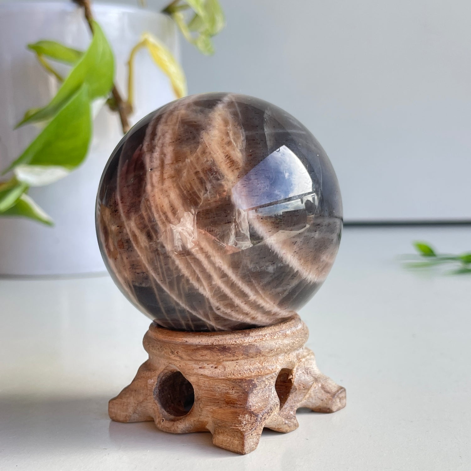 Black Moonstone Sphere 5.8cm