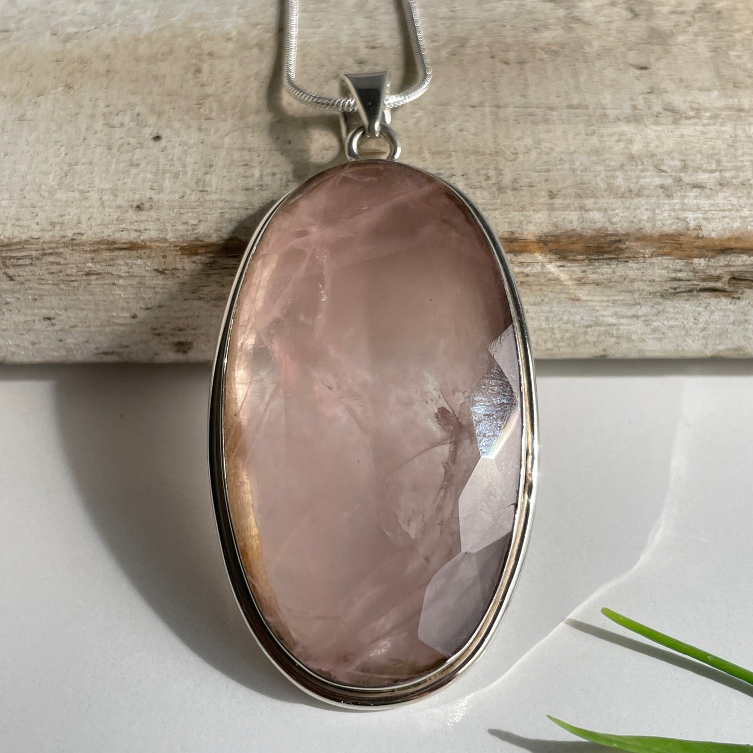 Rose Quartz Oval Pendant