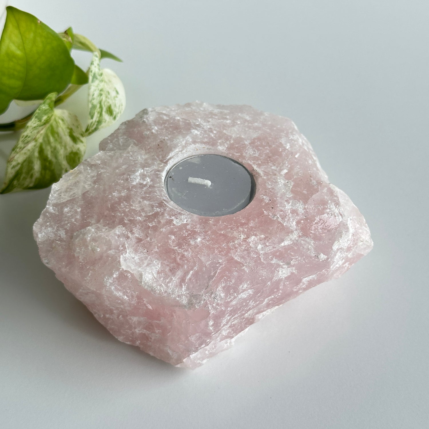 Rose Quartz Tealight Holder