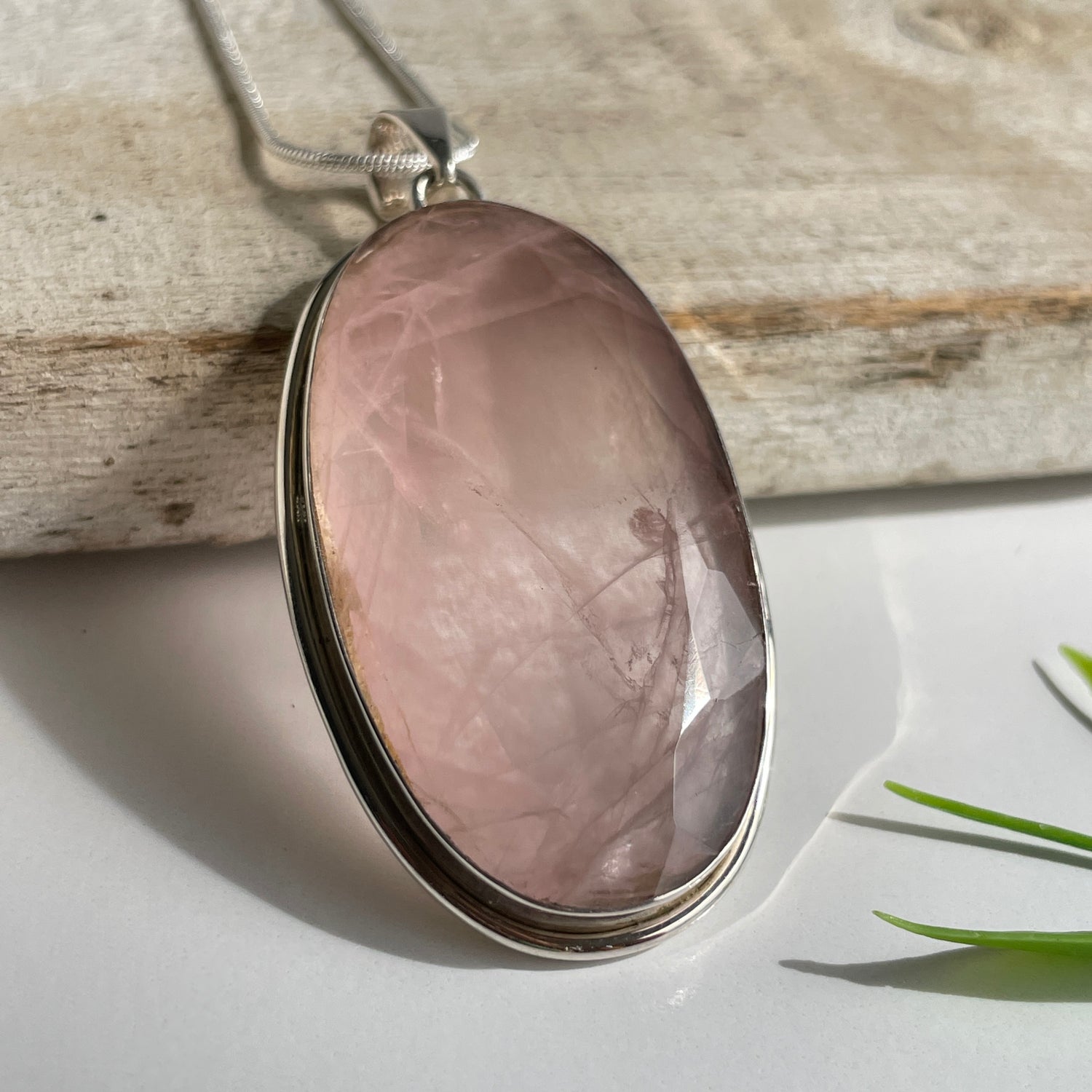 Rose Quartz Oval Pendant