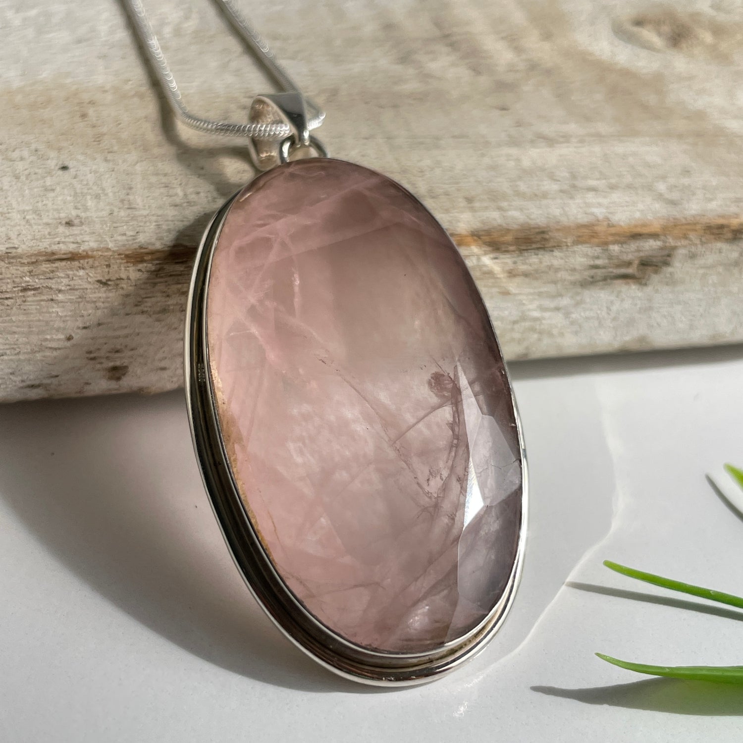 Rose Quartz Oval Pendant
