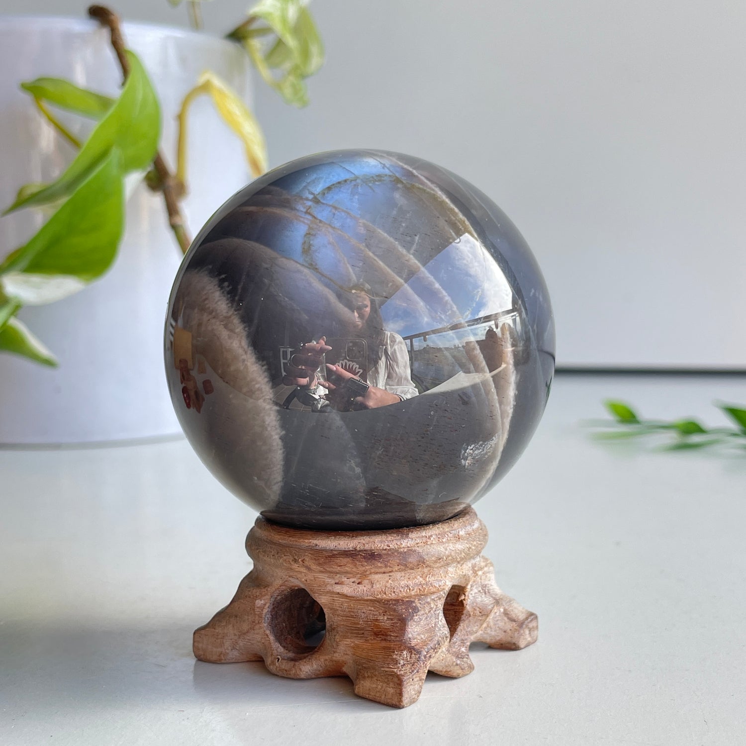 Black Moonstone Sphere 6.3cm