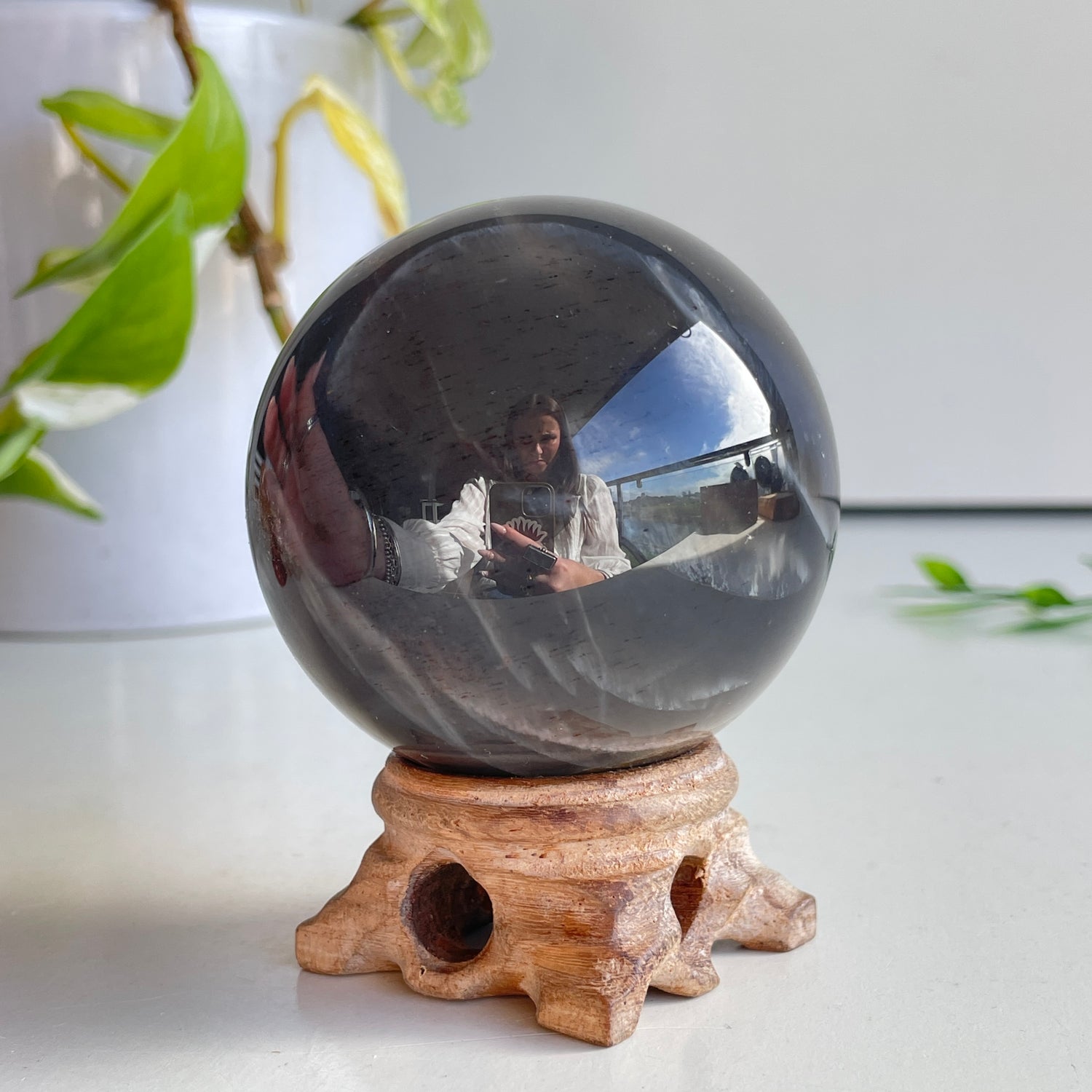 Black Moonstone Sphere 6.3cm