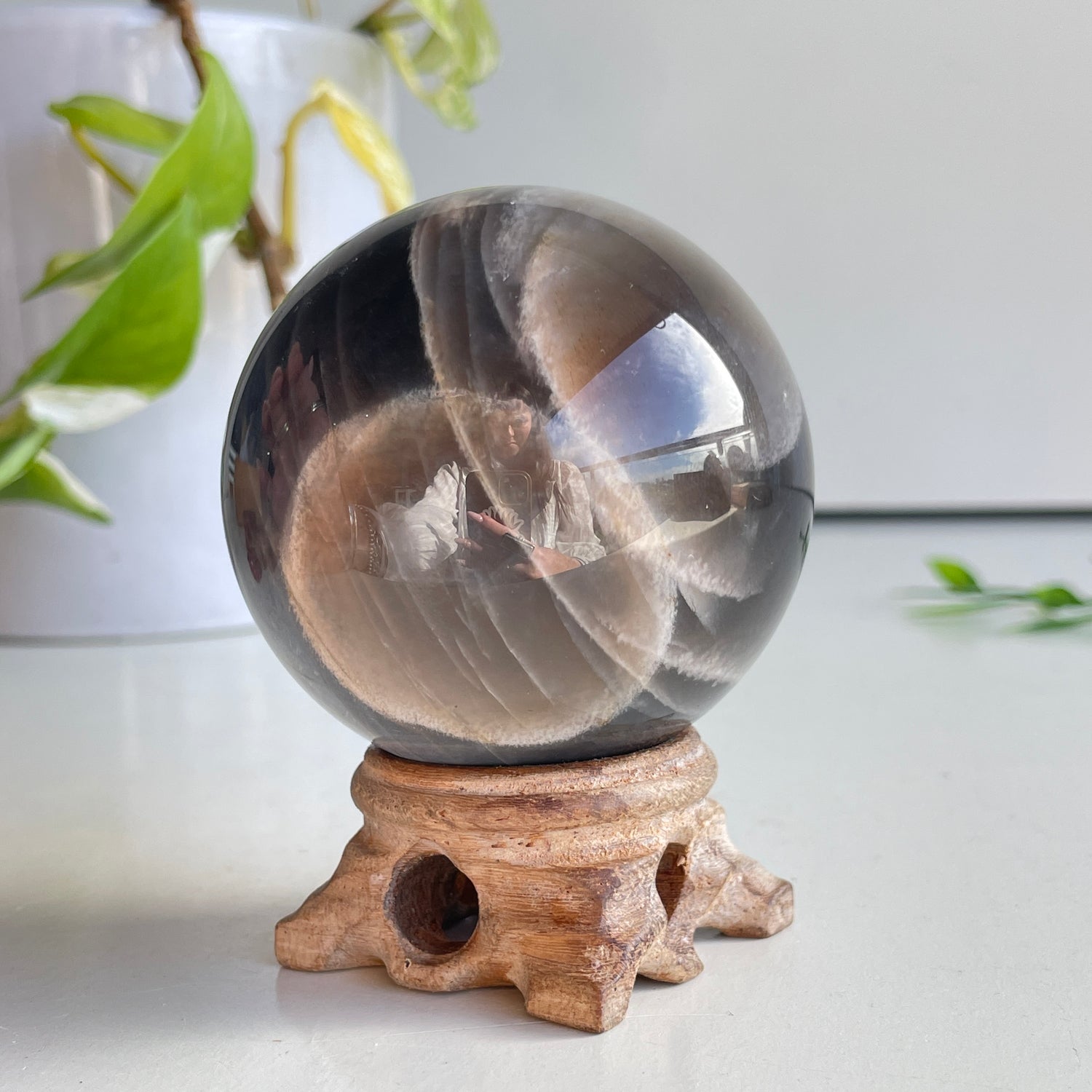 Black Moonstone Sphere 6.3cm