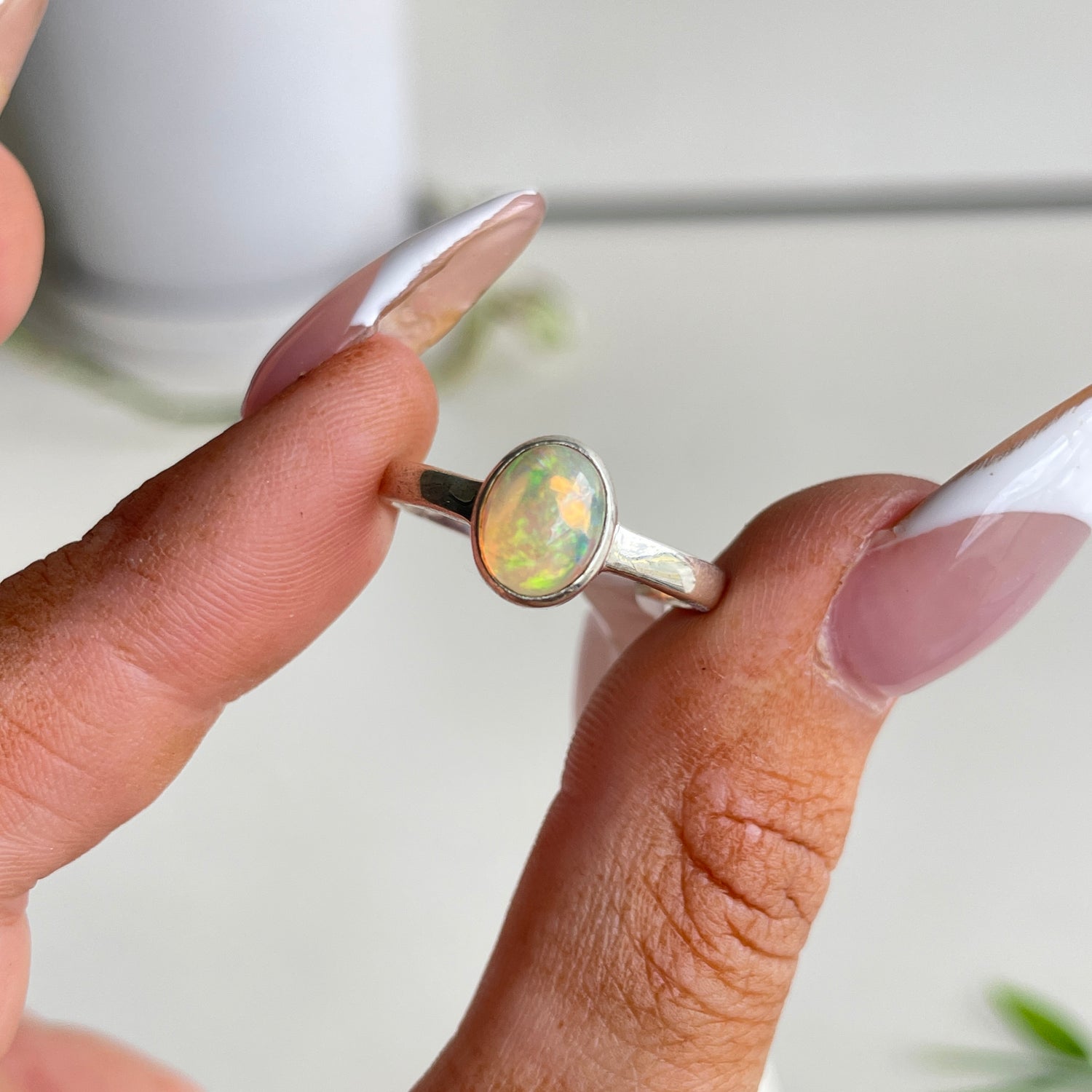 Opal Oval Ring Sz8