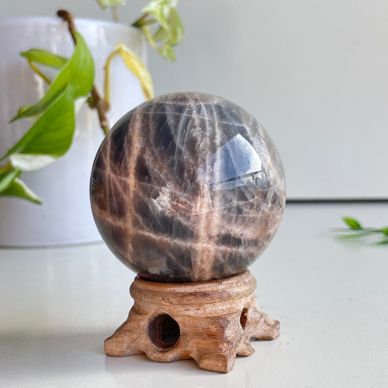 Black Moonstone Sphere 6.1cm