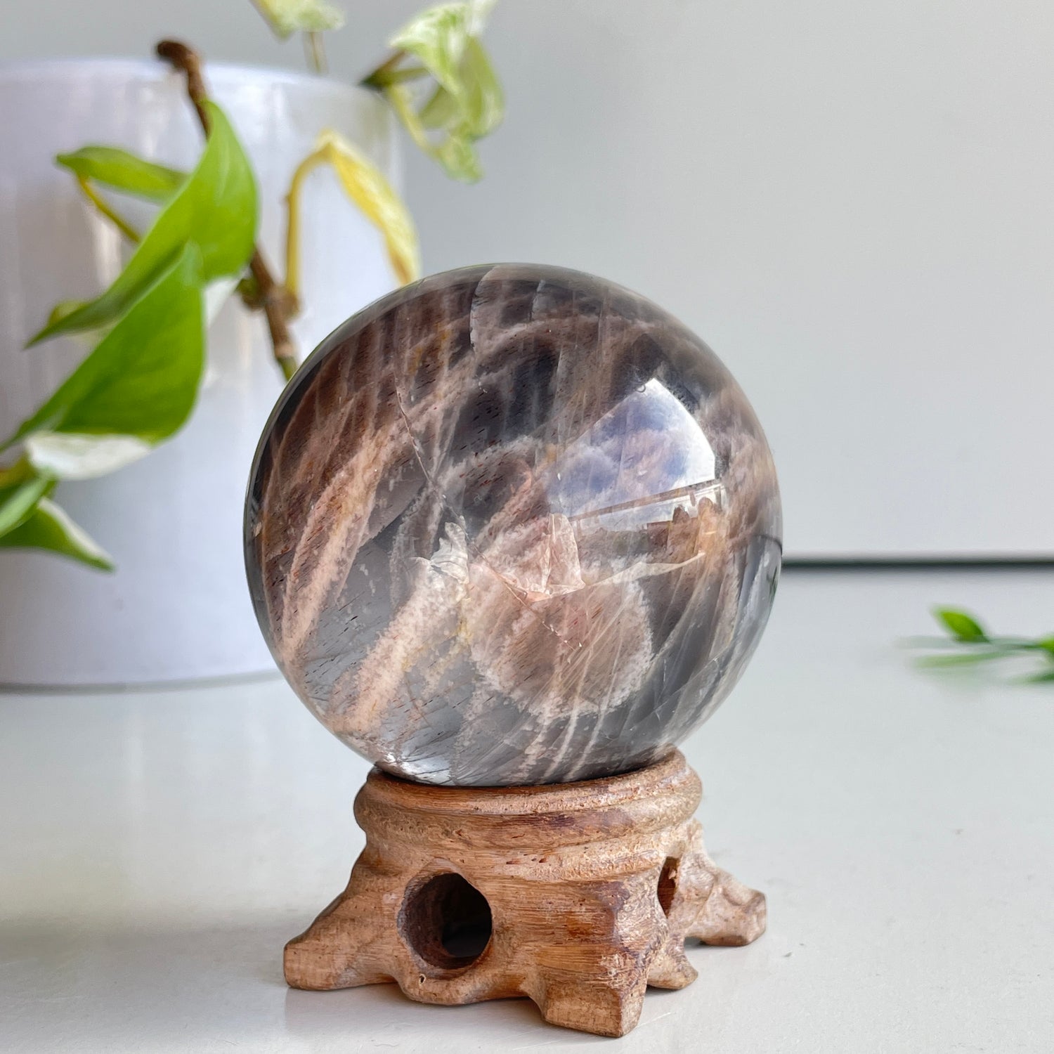 Black Moonstone Sphere 6.1cm