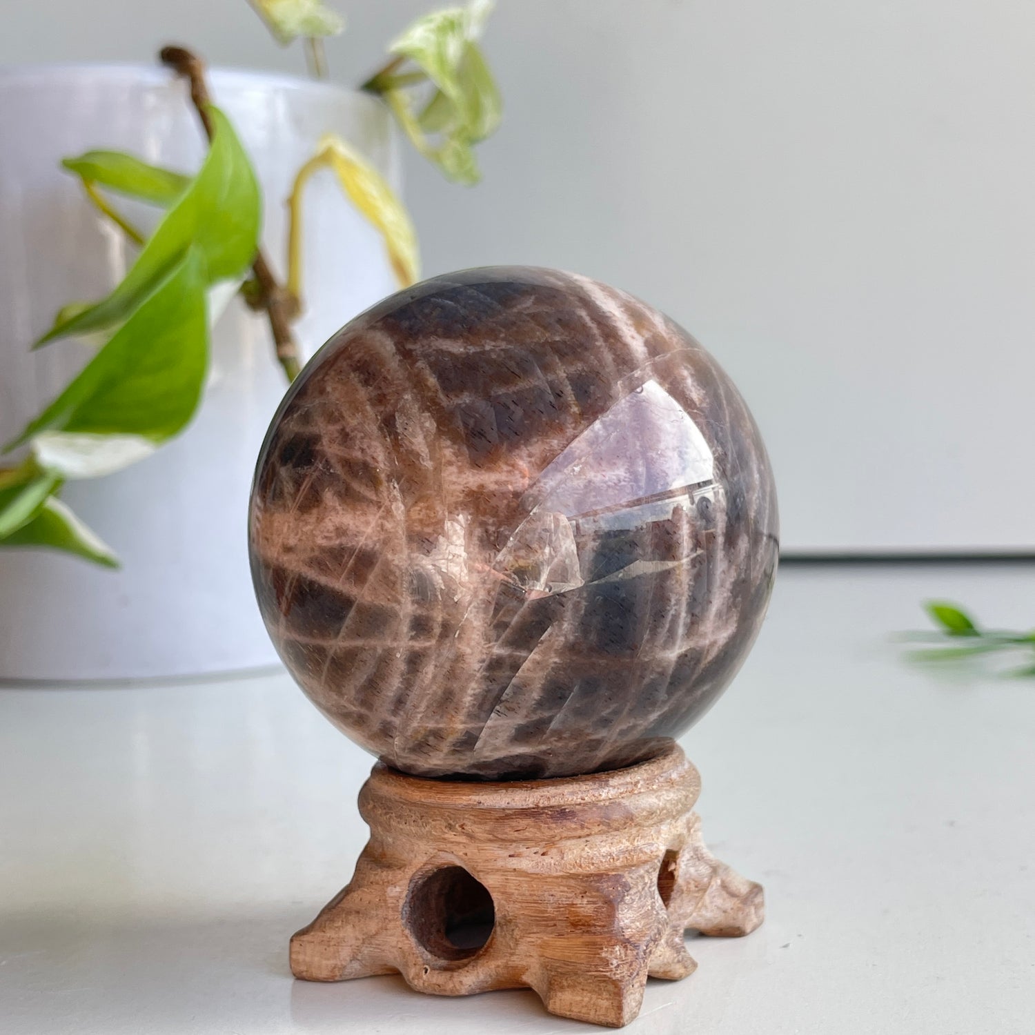 Black Moonstone Sphere 6.1cm