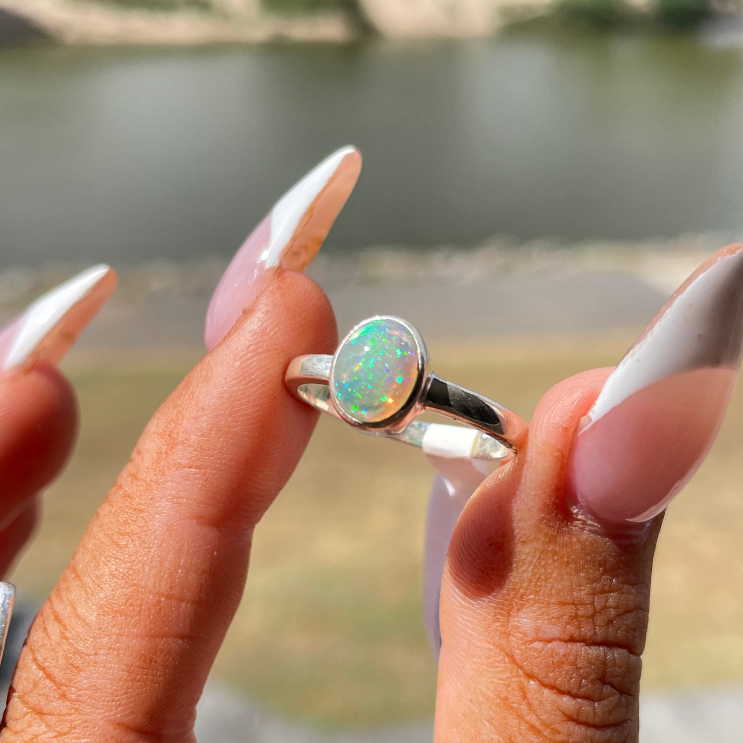 Opal Oval Ring Sz8