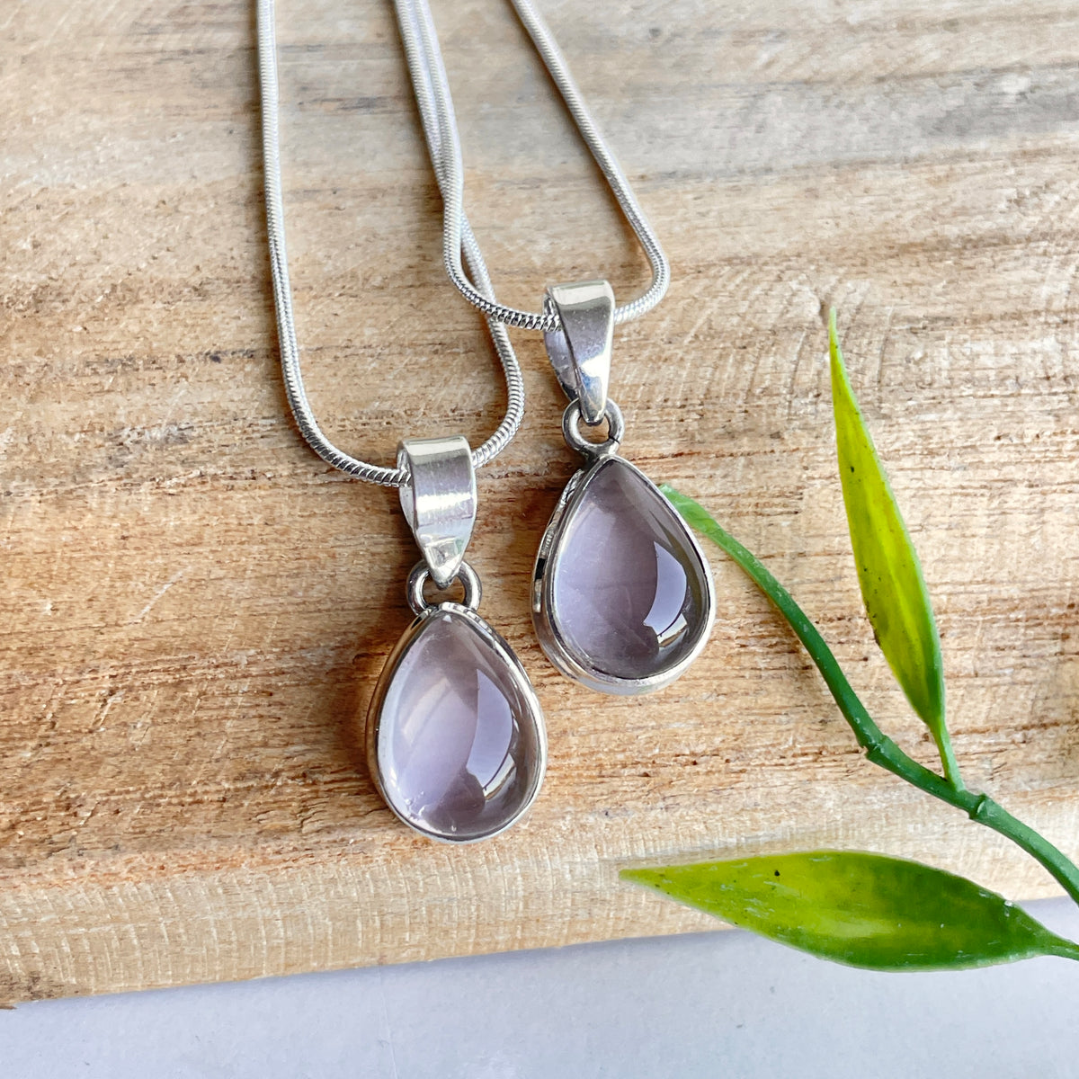 Rose Quartz Teardrop Pendant