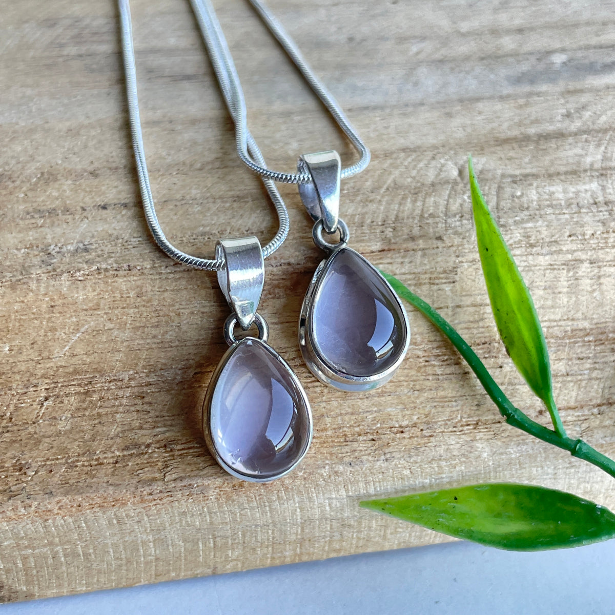 Rose Quartz Teardrop Pendant