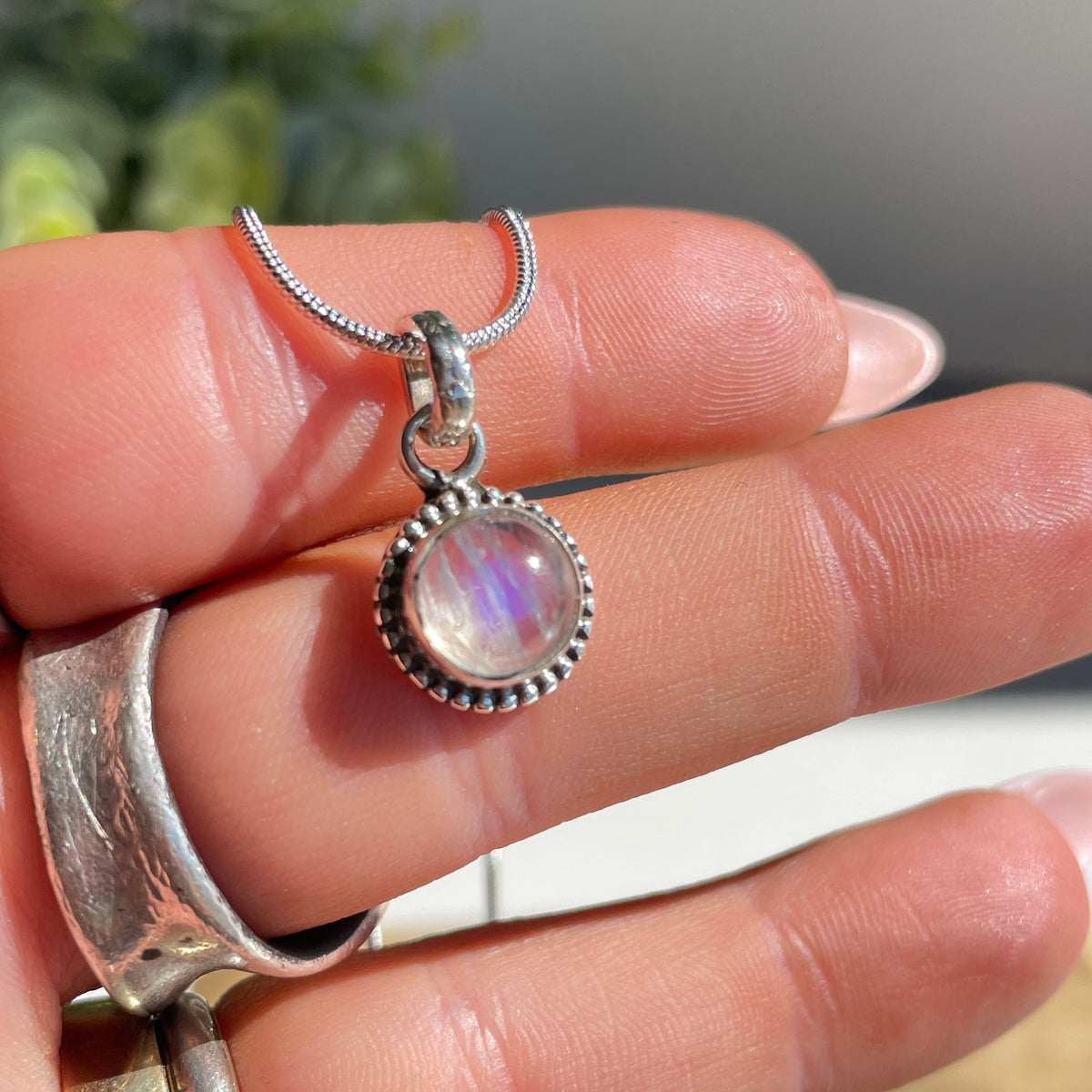 Moonstone Round Pendant