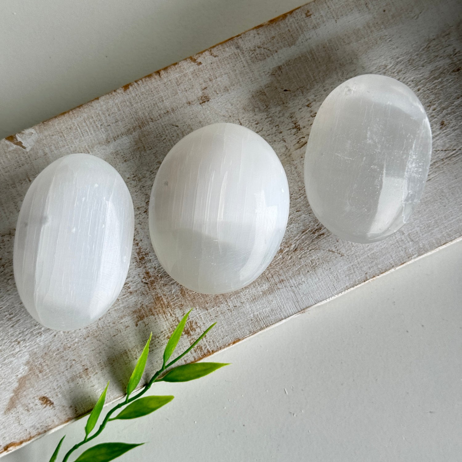 Selenite Palmstone