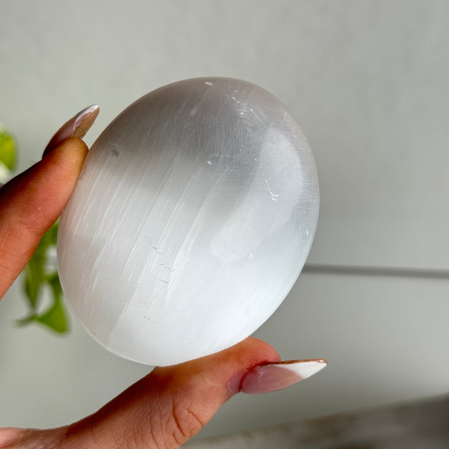 Selenite Palmstone