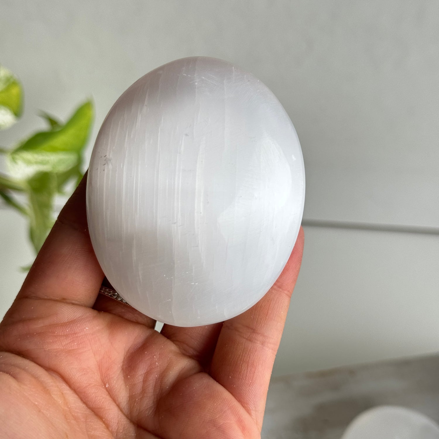 Selenite Palmstone