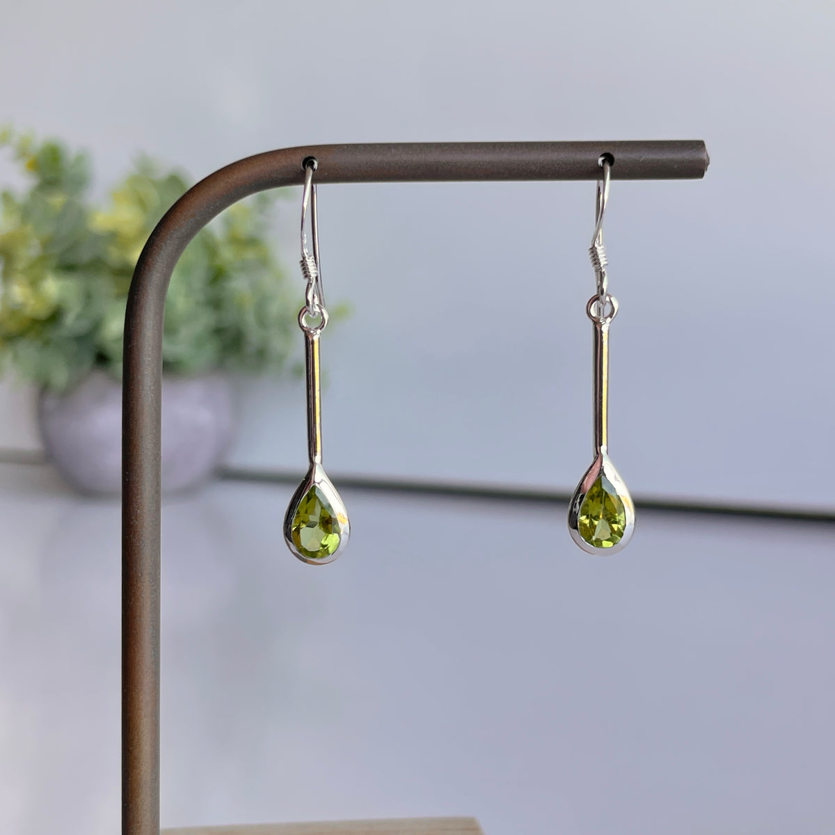 Peridot Teardrop Earrings