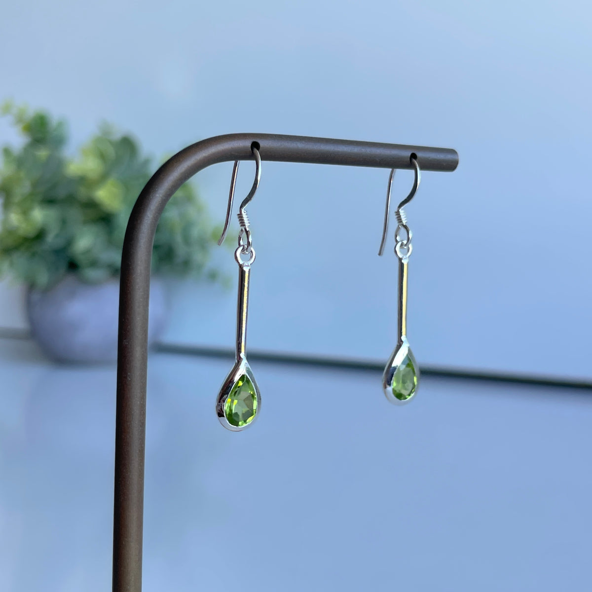 Peridot Teardrop Earrings
