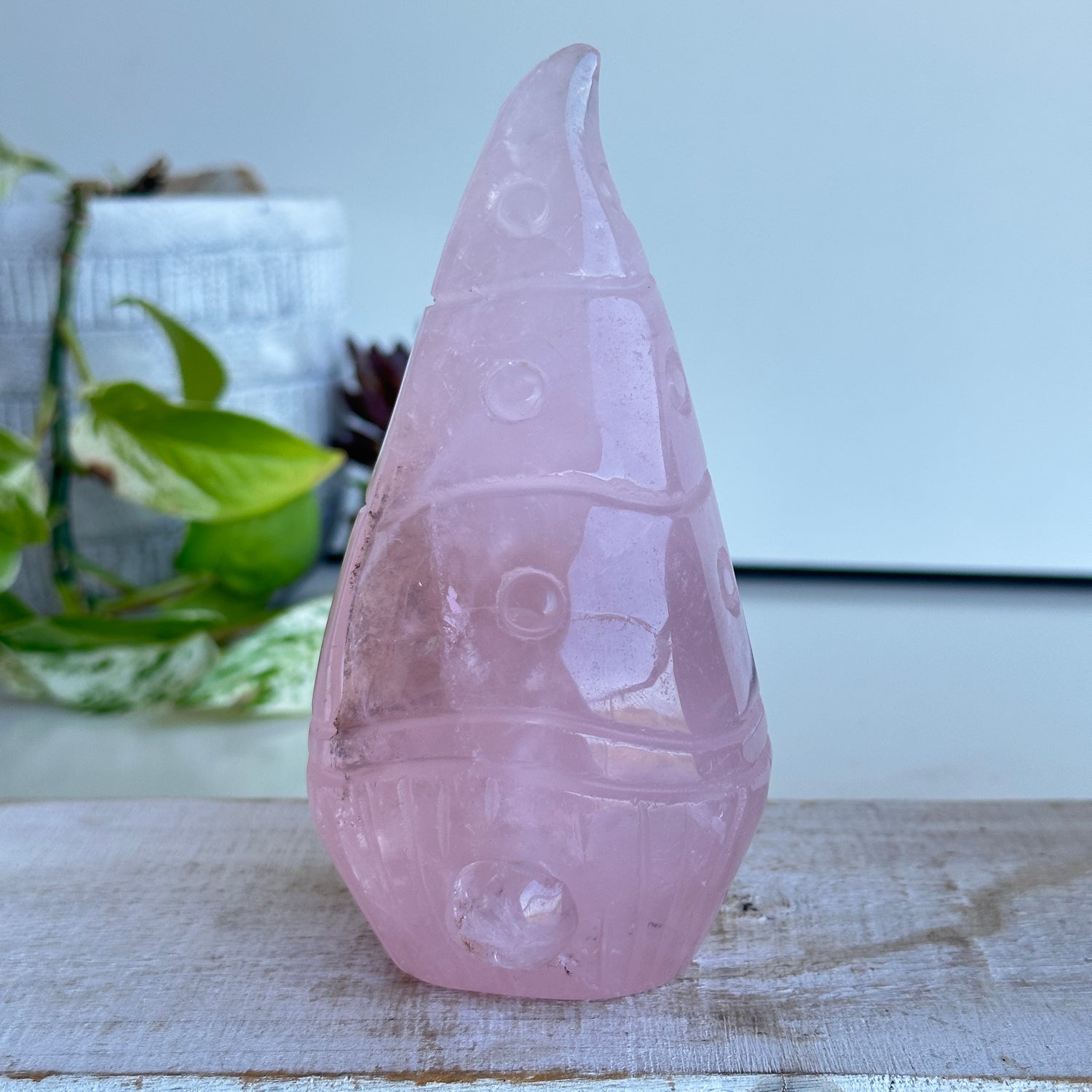 Rose Quartz Gnome 13.3cm