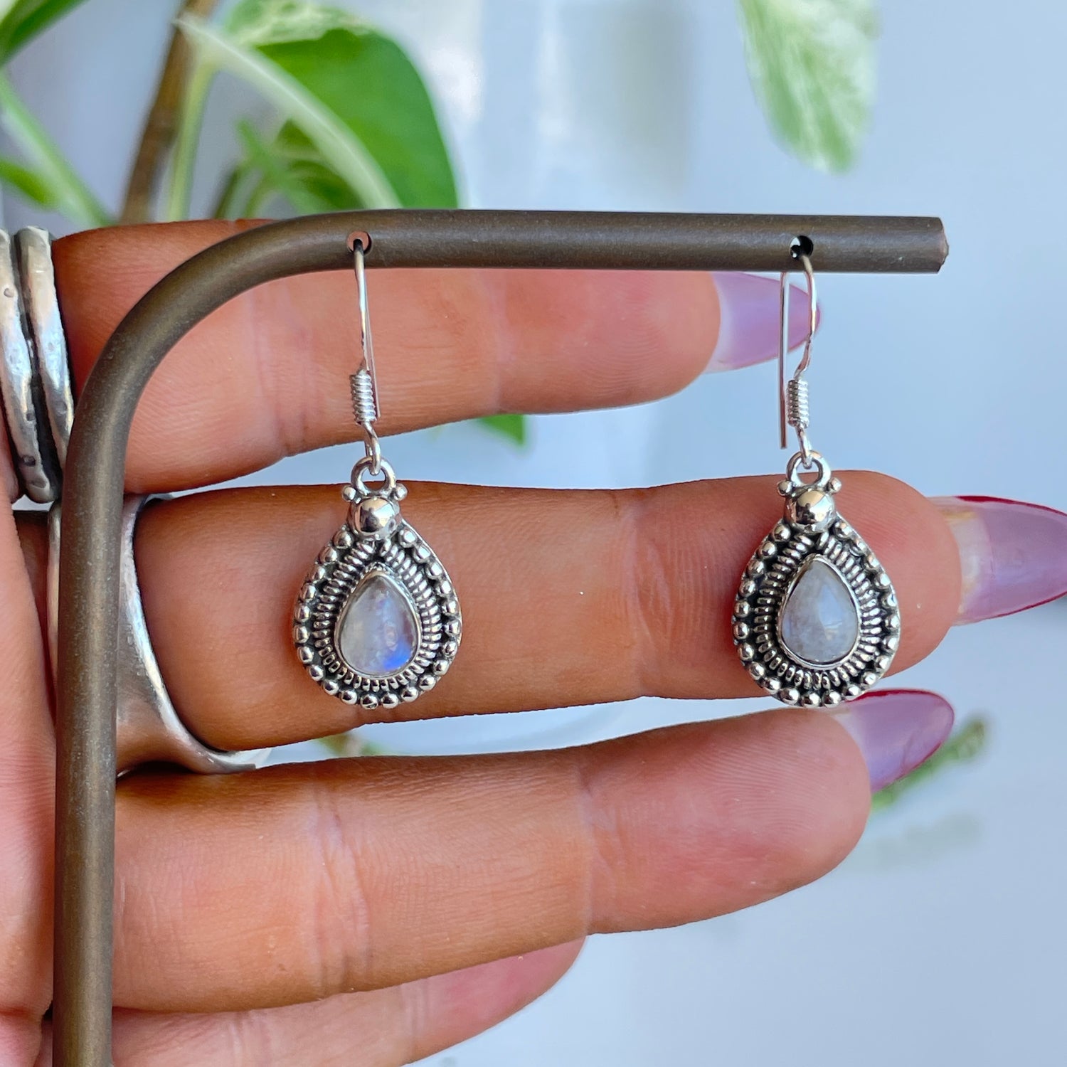 Moonstone Teardrop Earrings