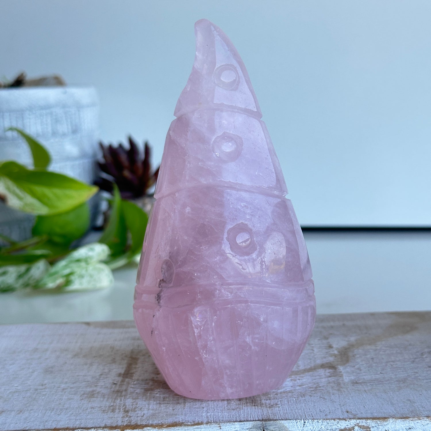 Rose Quartz Gnome 13.3cm