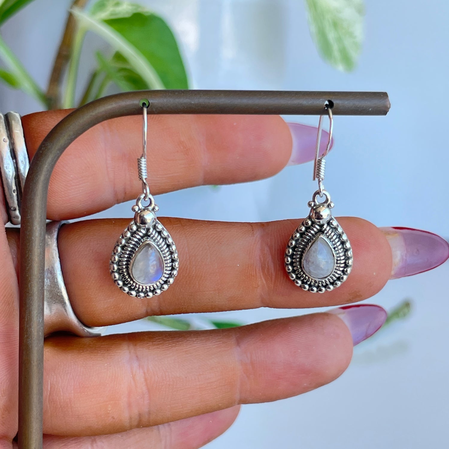 Moonstone Teardrop Earrings