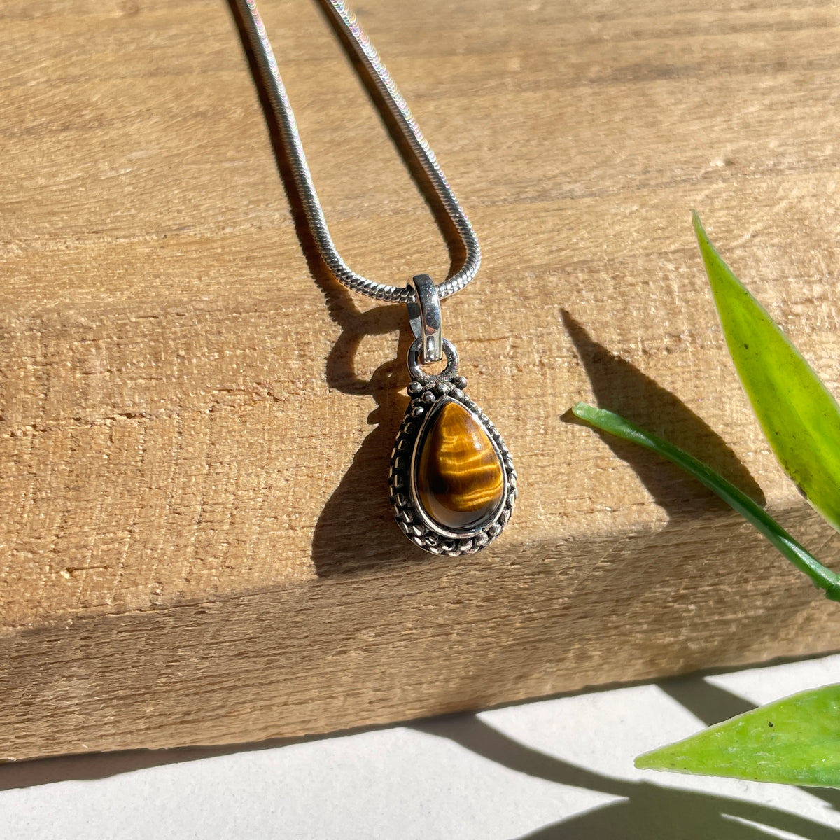 Tigers Eye Teardrop Pendant