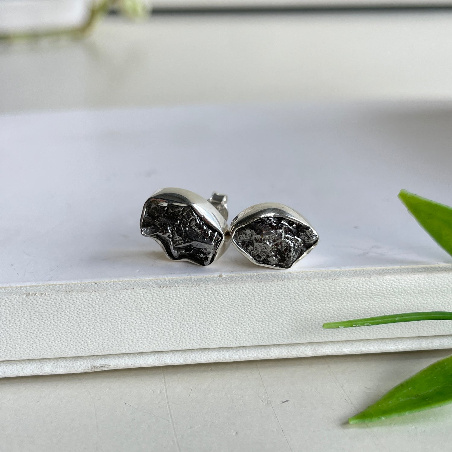 Meteorite Stud Earrings