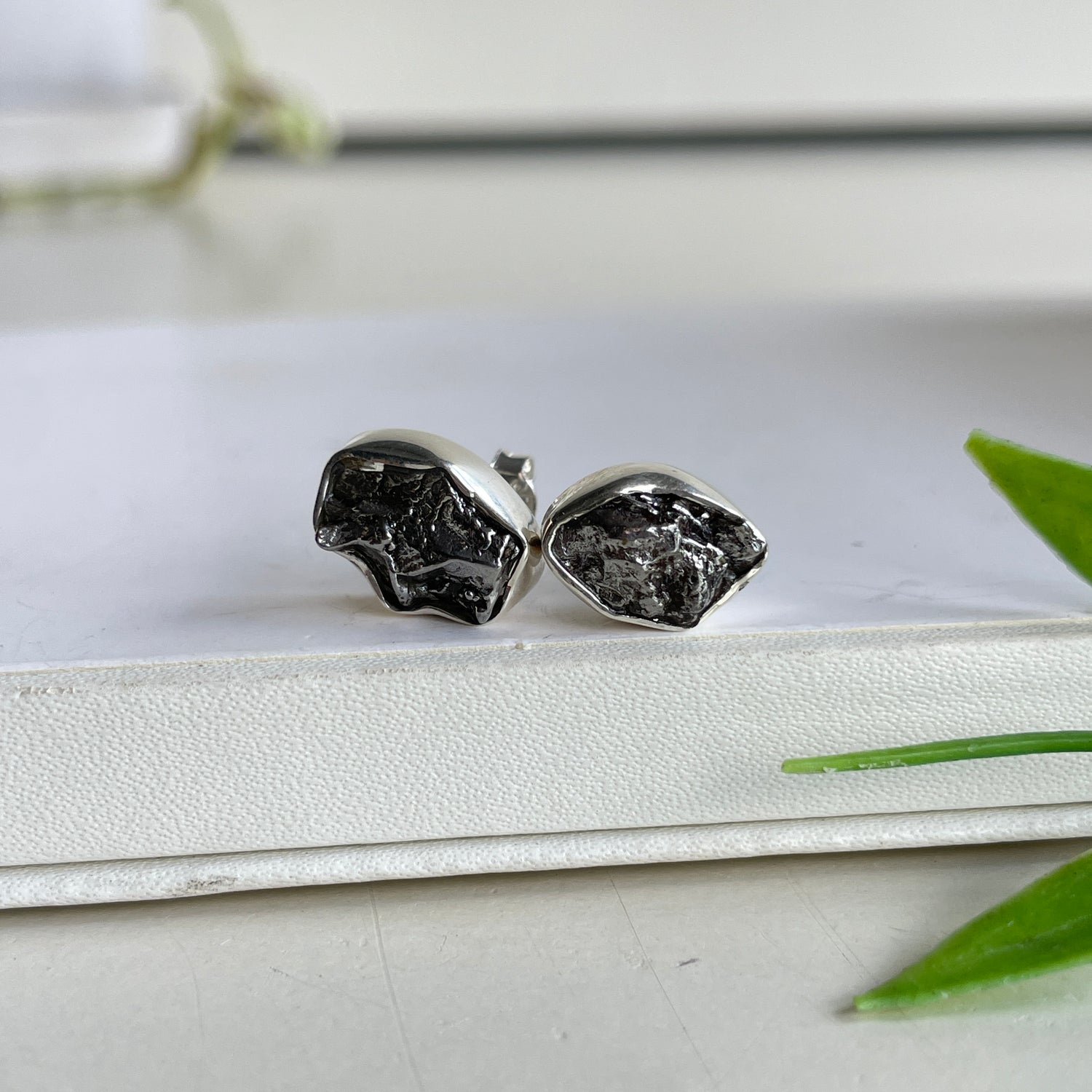 Meteorite Stud Earrings