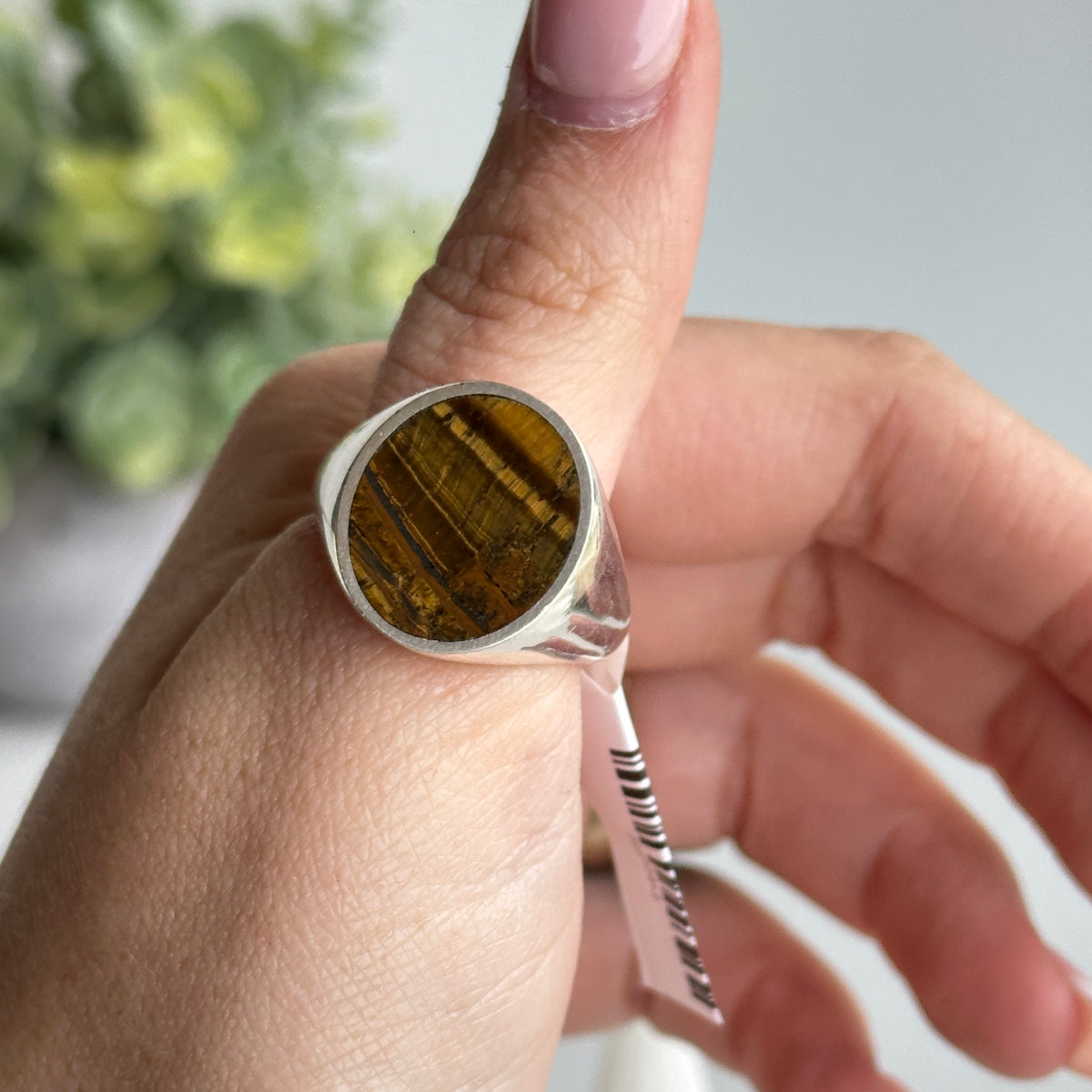 Tigers Eye Oval Ring Sz12