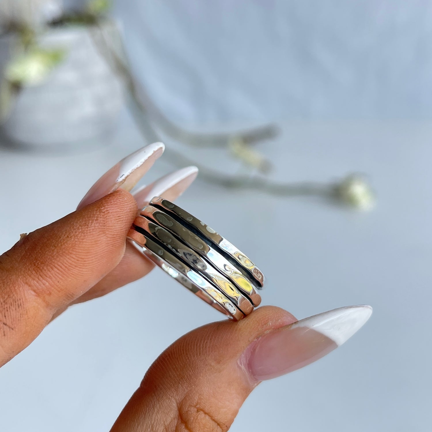 Silver Dual Spinner Ring R4205