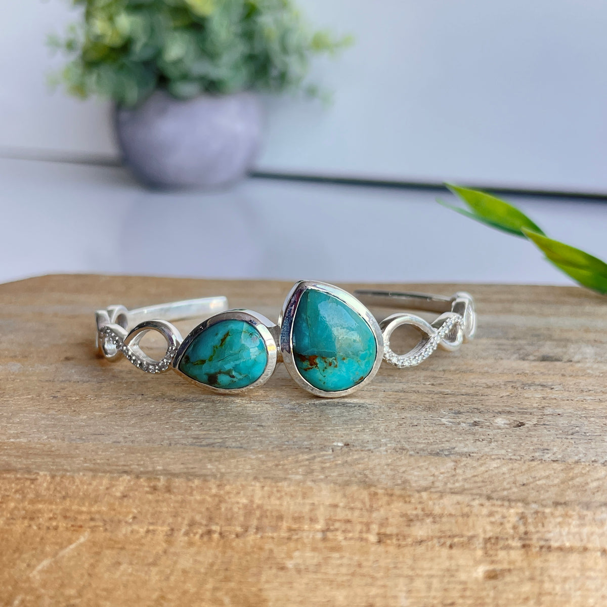 Mohave Turquoise Teardrop Cuff Bracelet