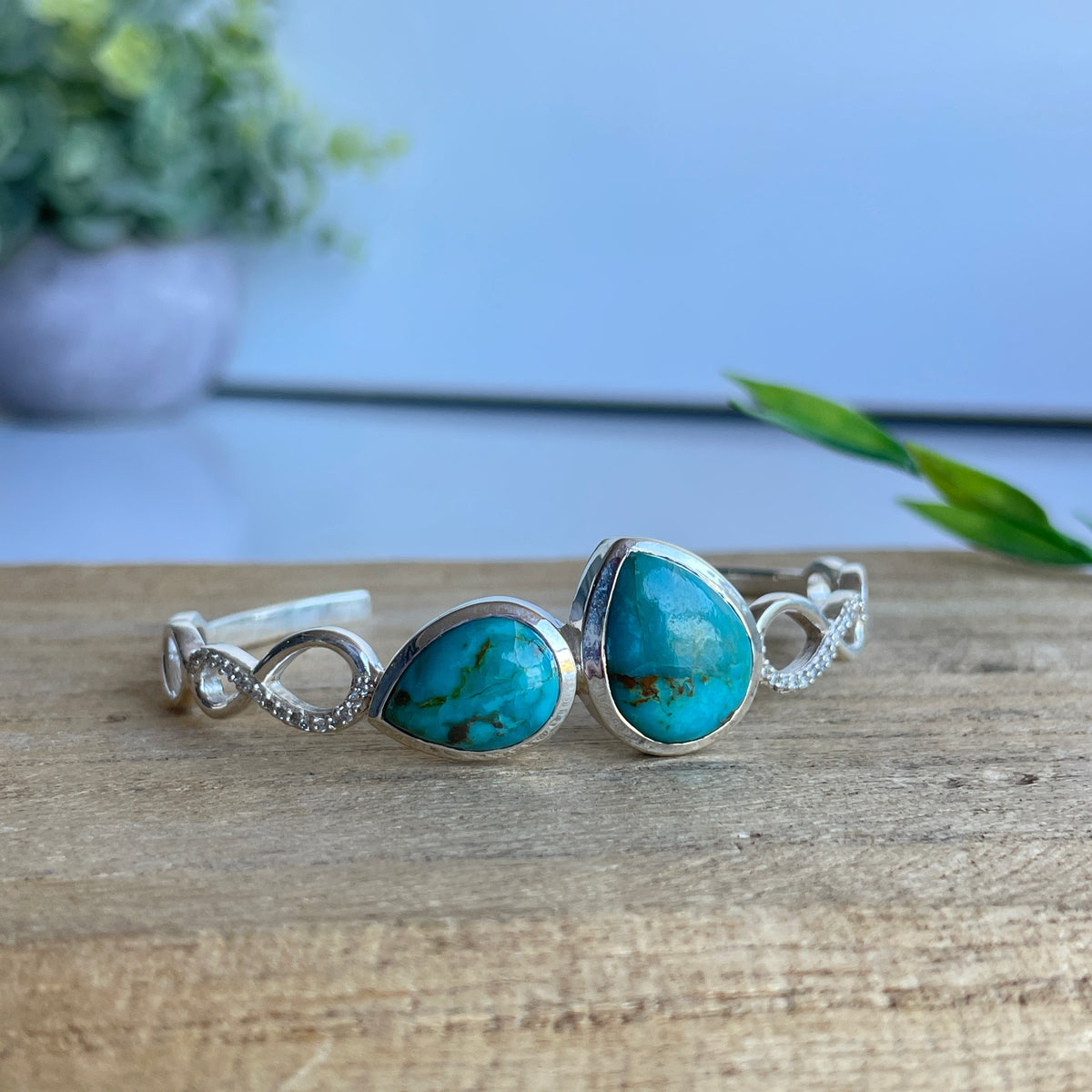 Mohave Turquoise Teardrop Cuff Bracelet
