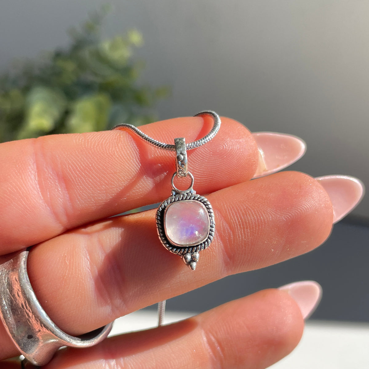 Moonstone Square Pendant