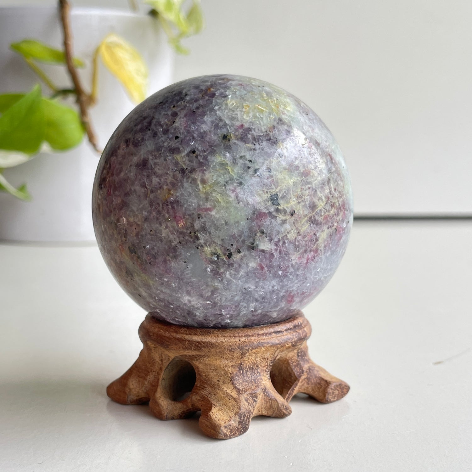 Lepidolite Sphere 6.4cm