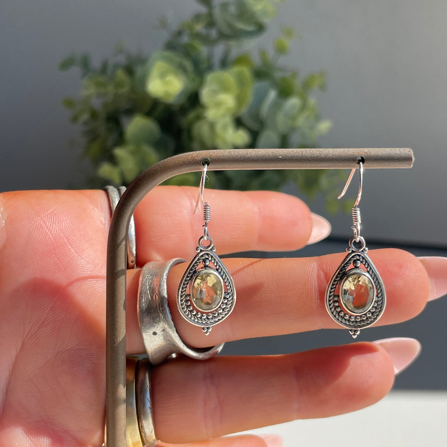 Citrine Oval Earrings