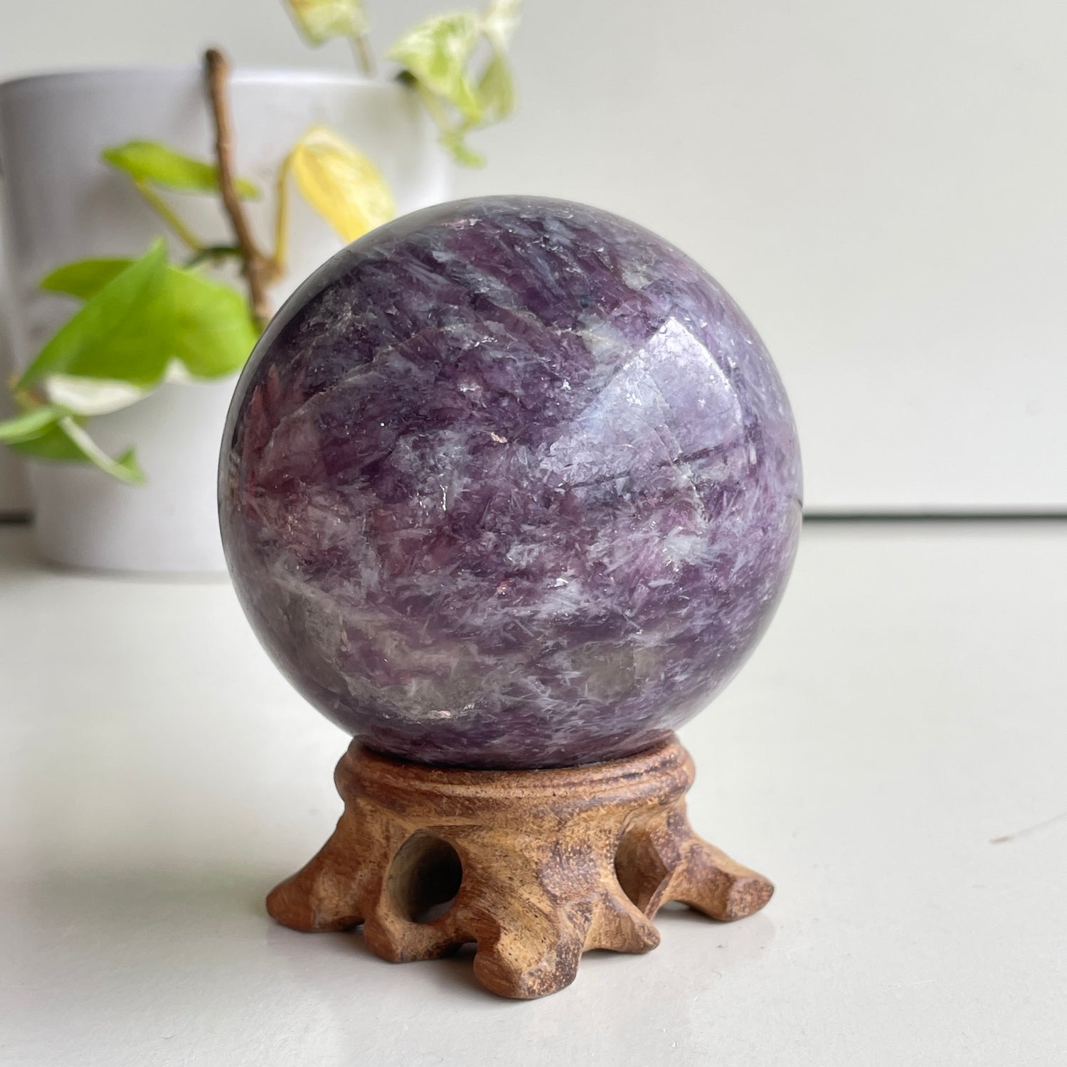 Lepidolite Sphere 6.9cm