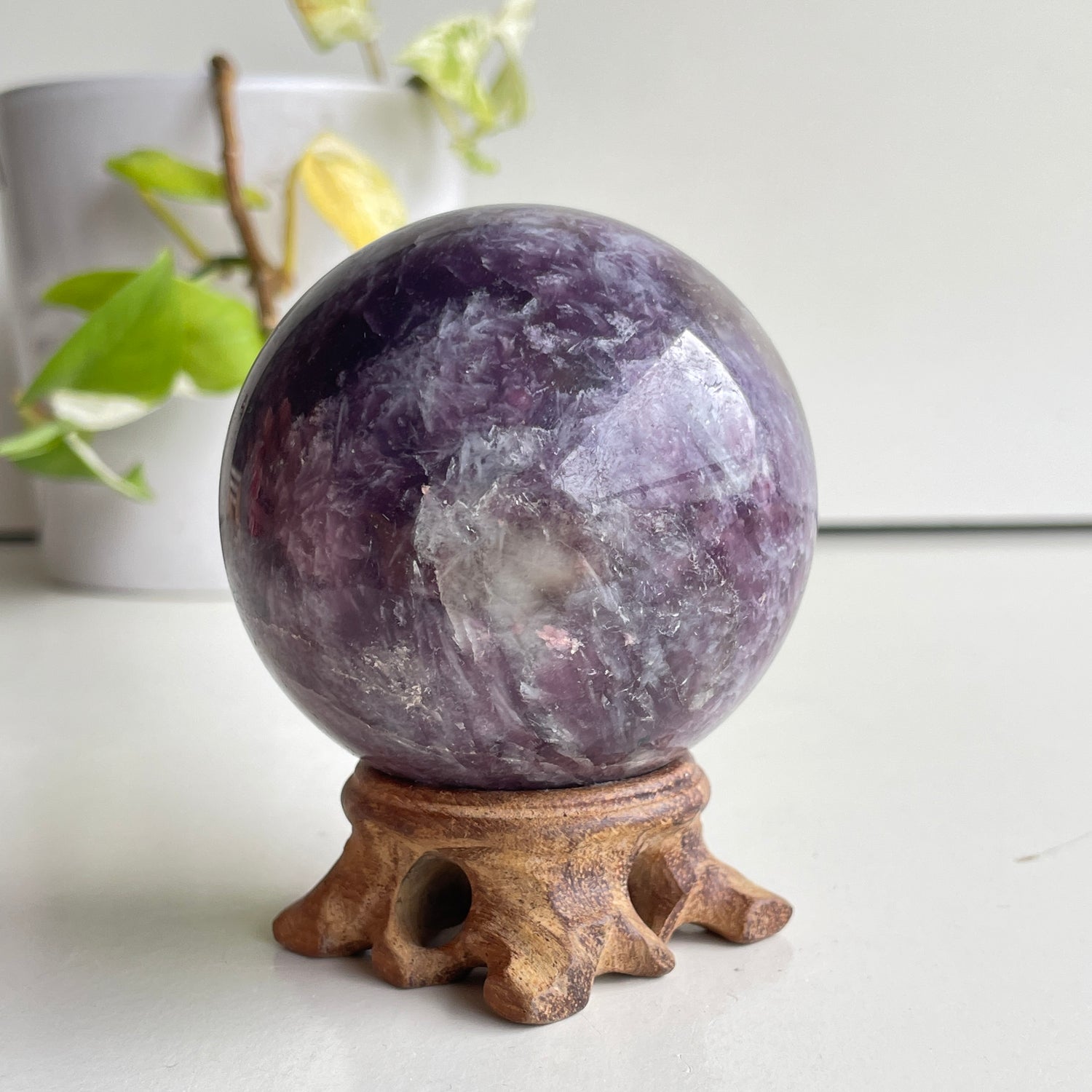 Lepidolite Sphere 6.9cm